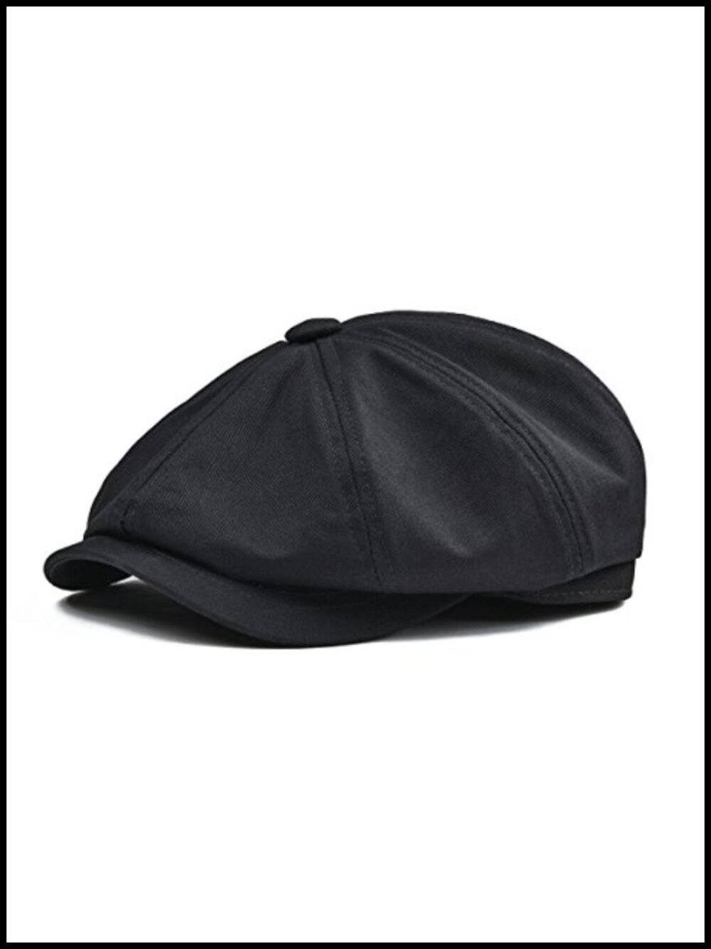 100% Twill Cotton Men's Newsboy Flat Cap Cabbie Hat 8 Panel Classic